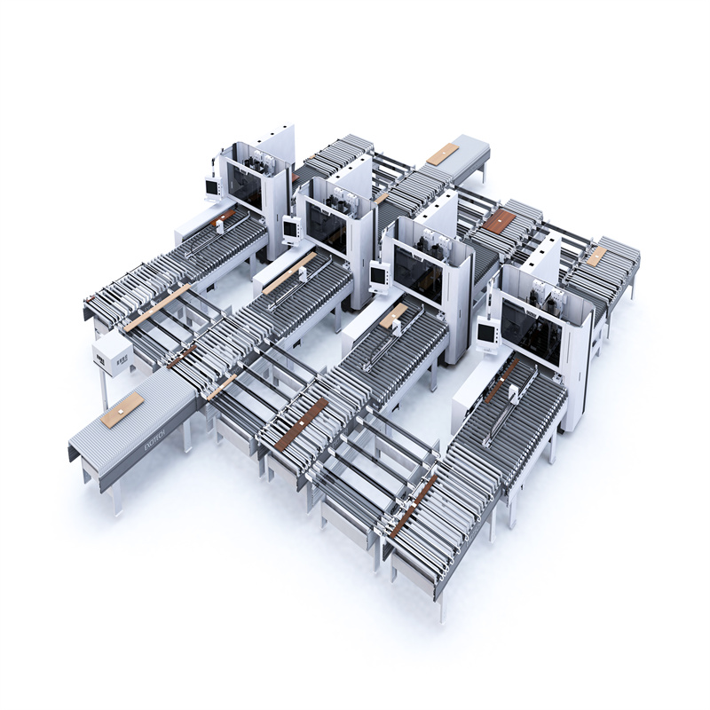 Ligne d'unités d'emboîtement CNC automatisées pour meubles de panneaux de porte
